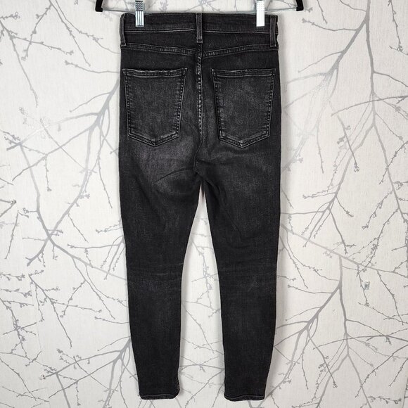 Talula x Agolde Black Wash Stretch Denim Sky High Skinny Jeans - Picture 2 of 9
